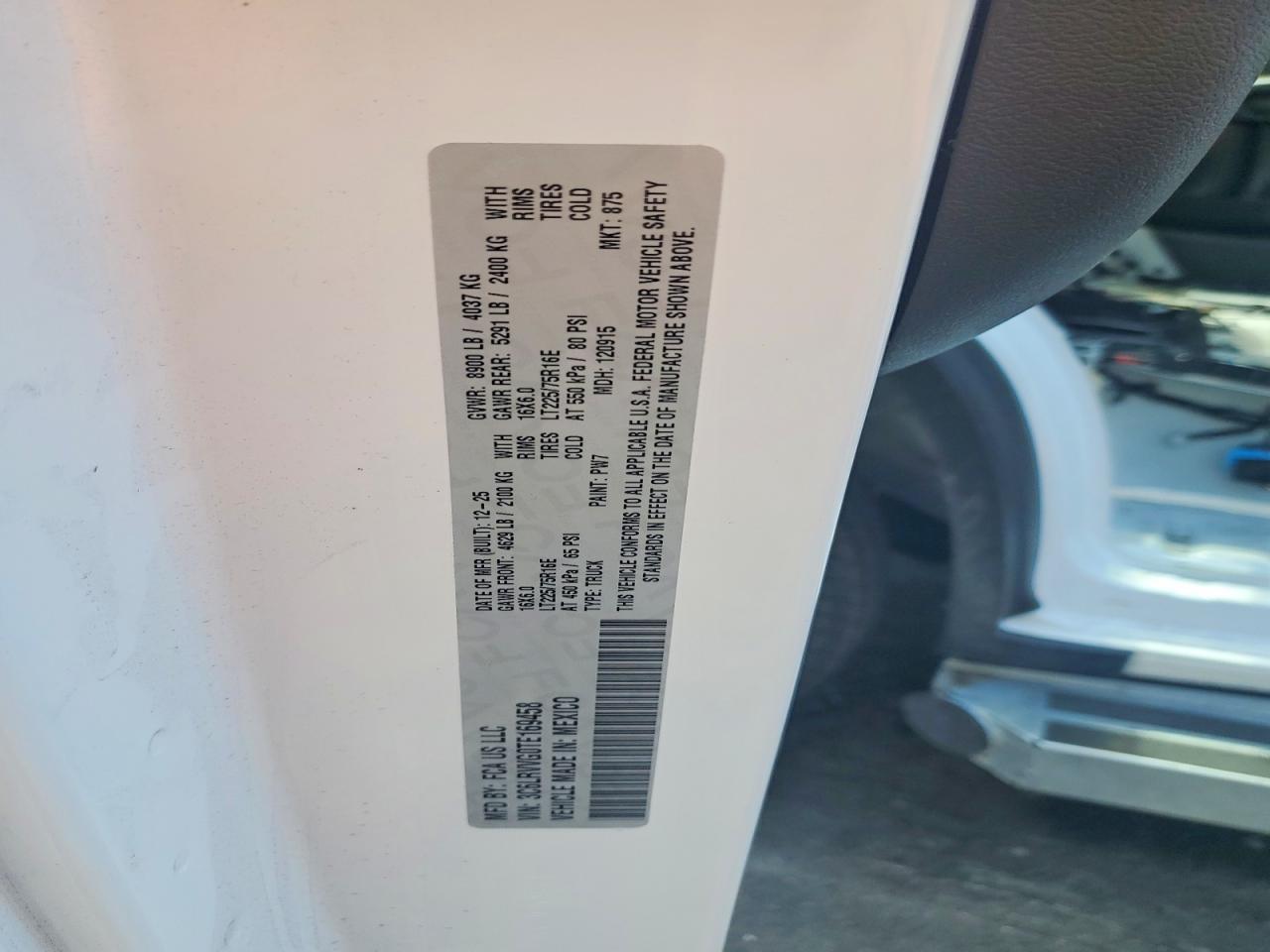 2026 RAM ProMaster 2500