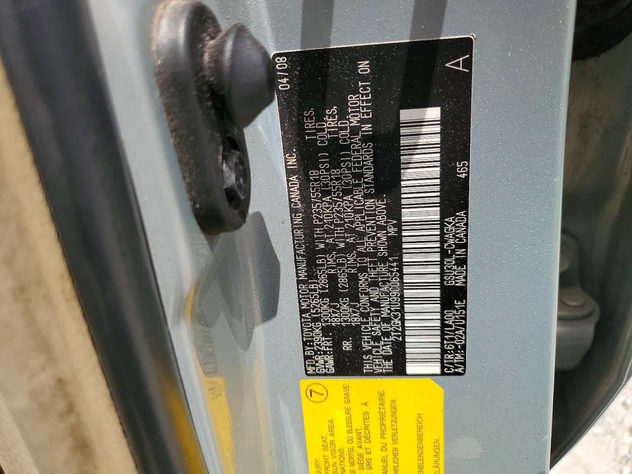 2009 LEXUS RX 350