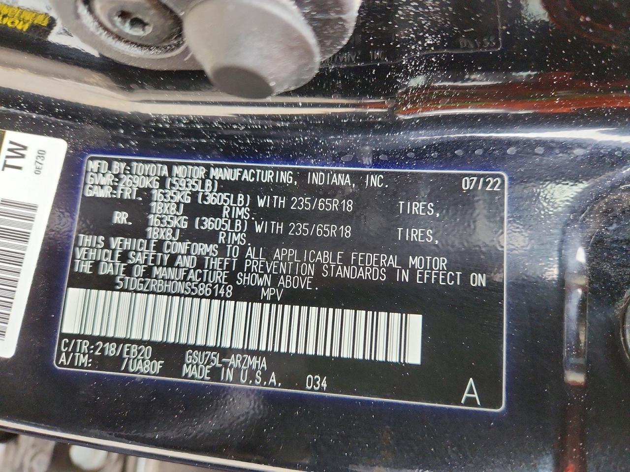 2022 TOYOTA HIGHLANDER