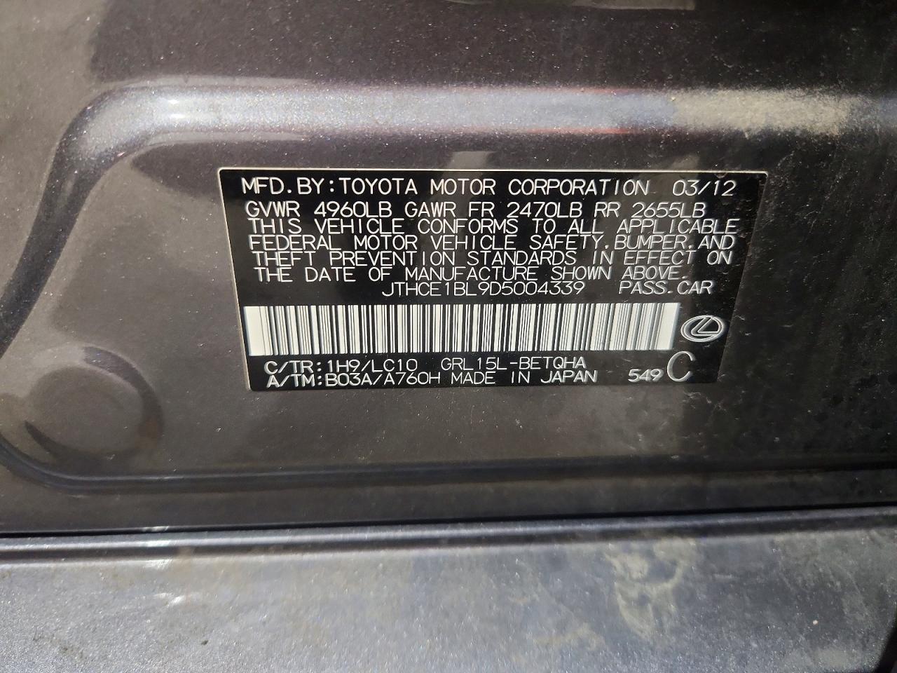 2013 LEXUS GS 350