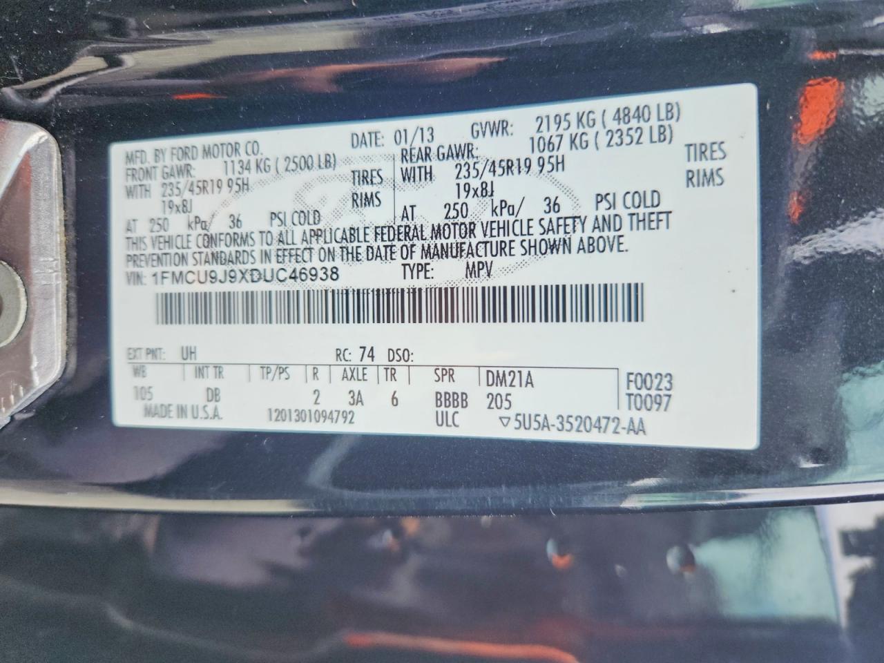 2013 FORD ESCAPE