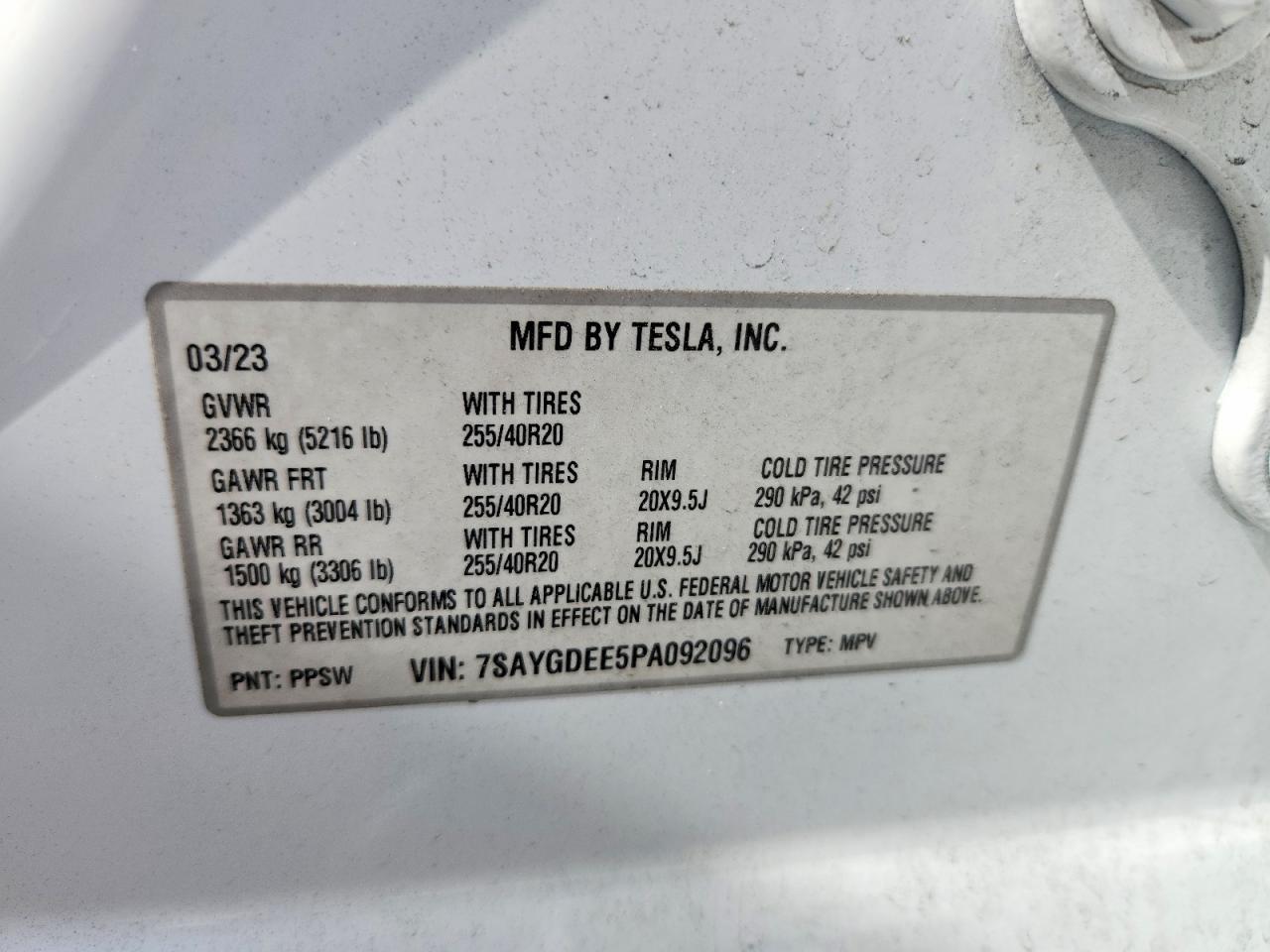 2023 TESLA MODEL Y