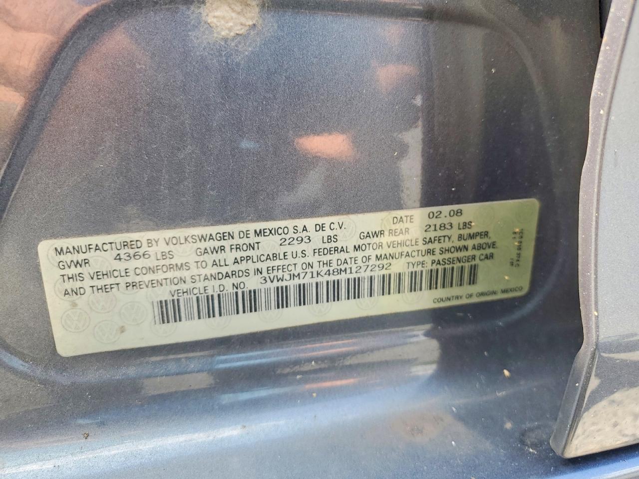 2008 VOLKSWAGEN JETTA