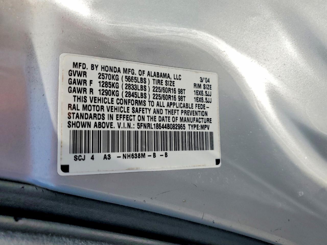 2004 HONDA ODYSSEY
