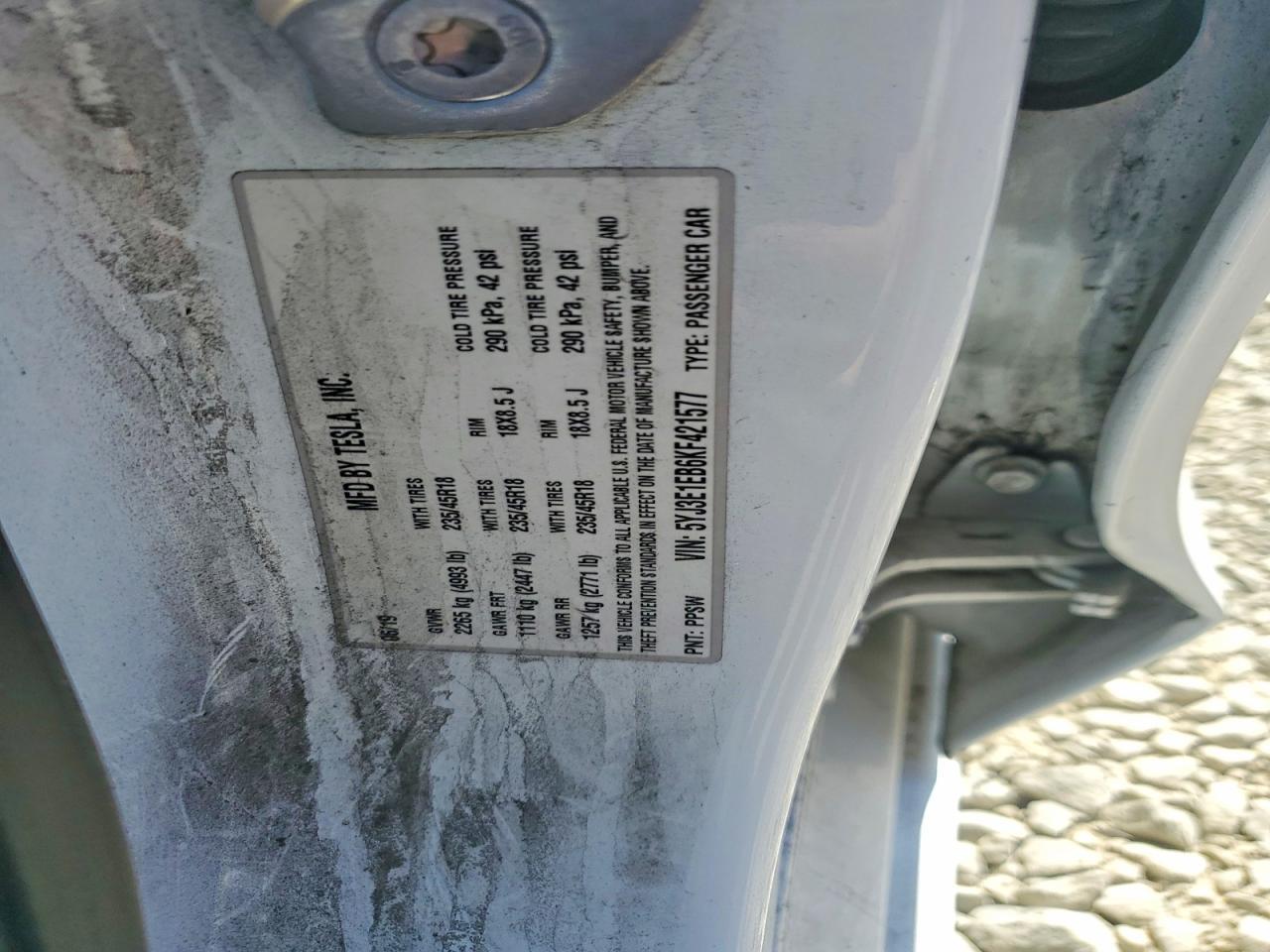 2019 TESLA MODEL 3