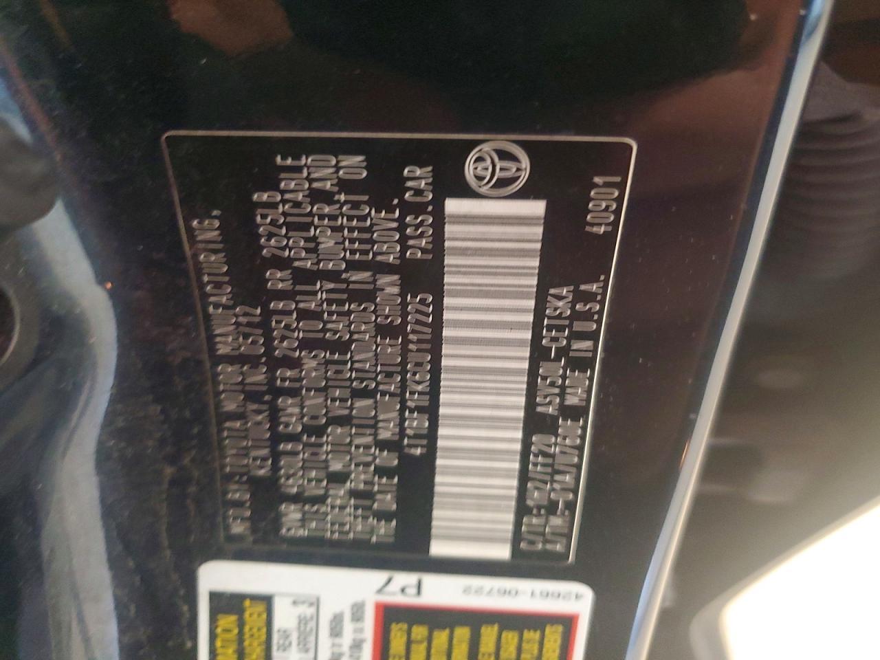 2012 TOYOTA CAMRY
