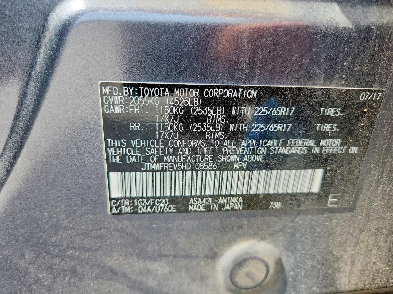 2017 TOYOTA RAV4