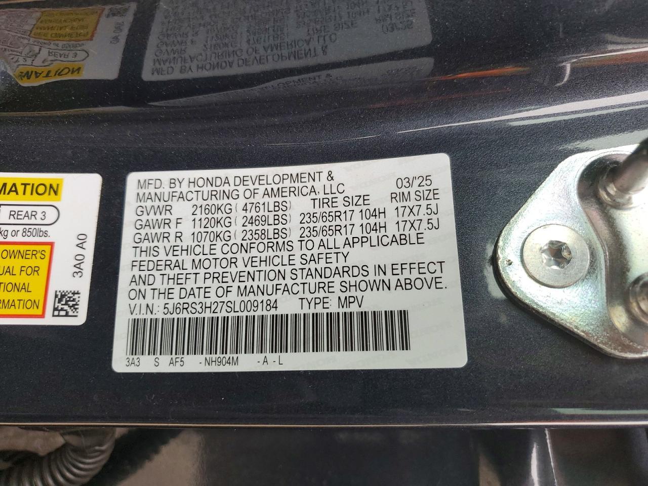 2025 HONDA CR-V
