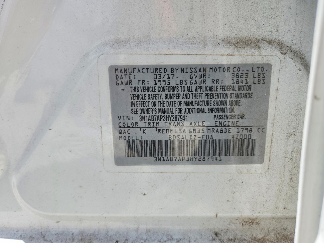 2017 NISSAN SENTRA