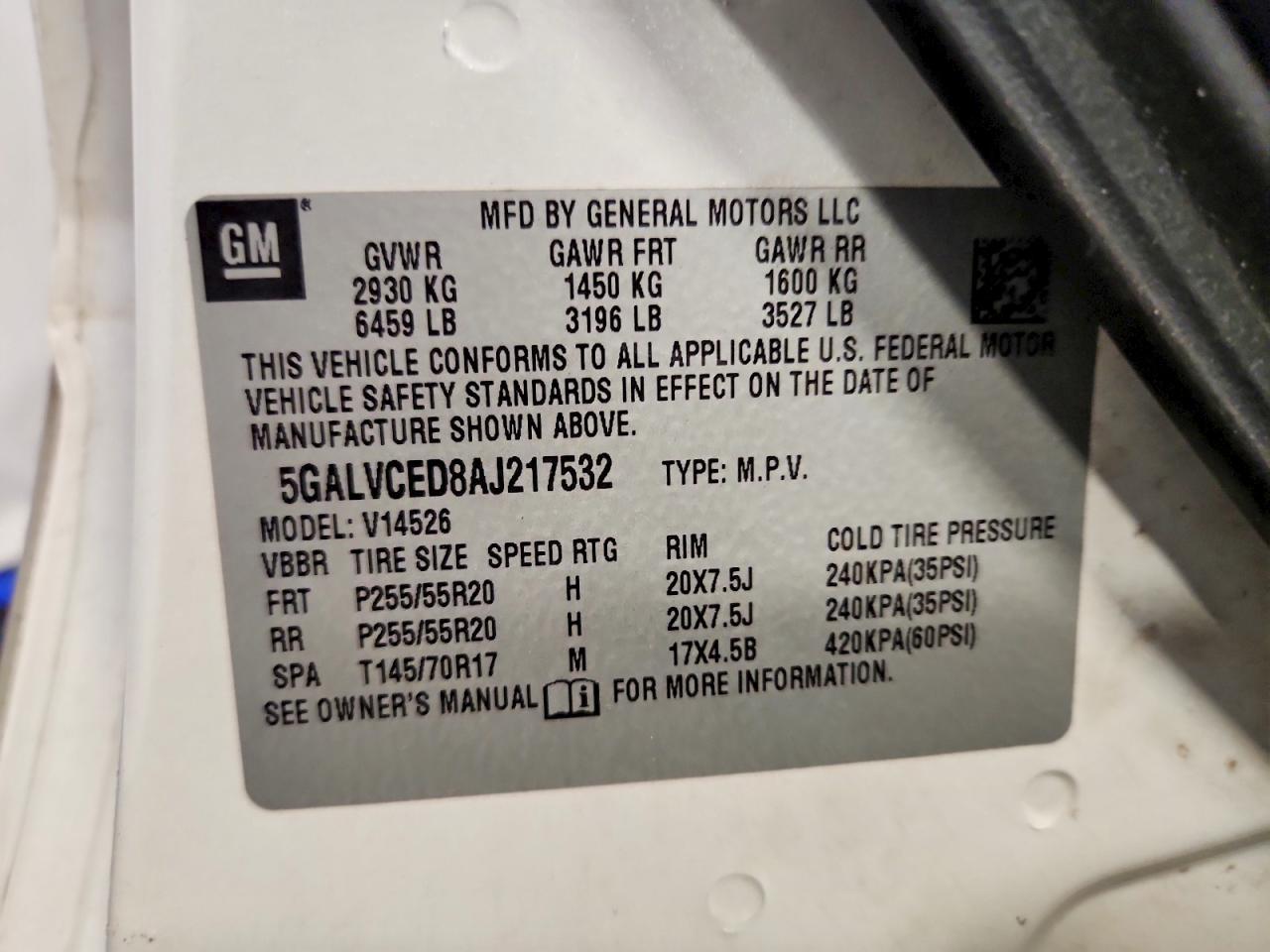 2010 BUICK ENCLAVE