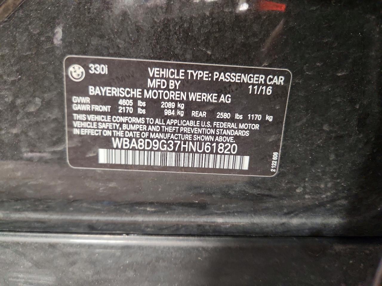 2017 BMW 3 SERIES