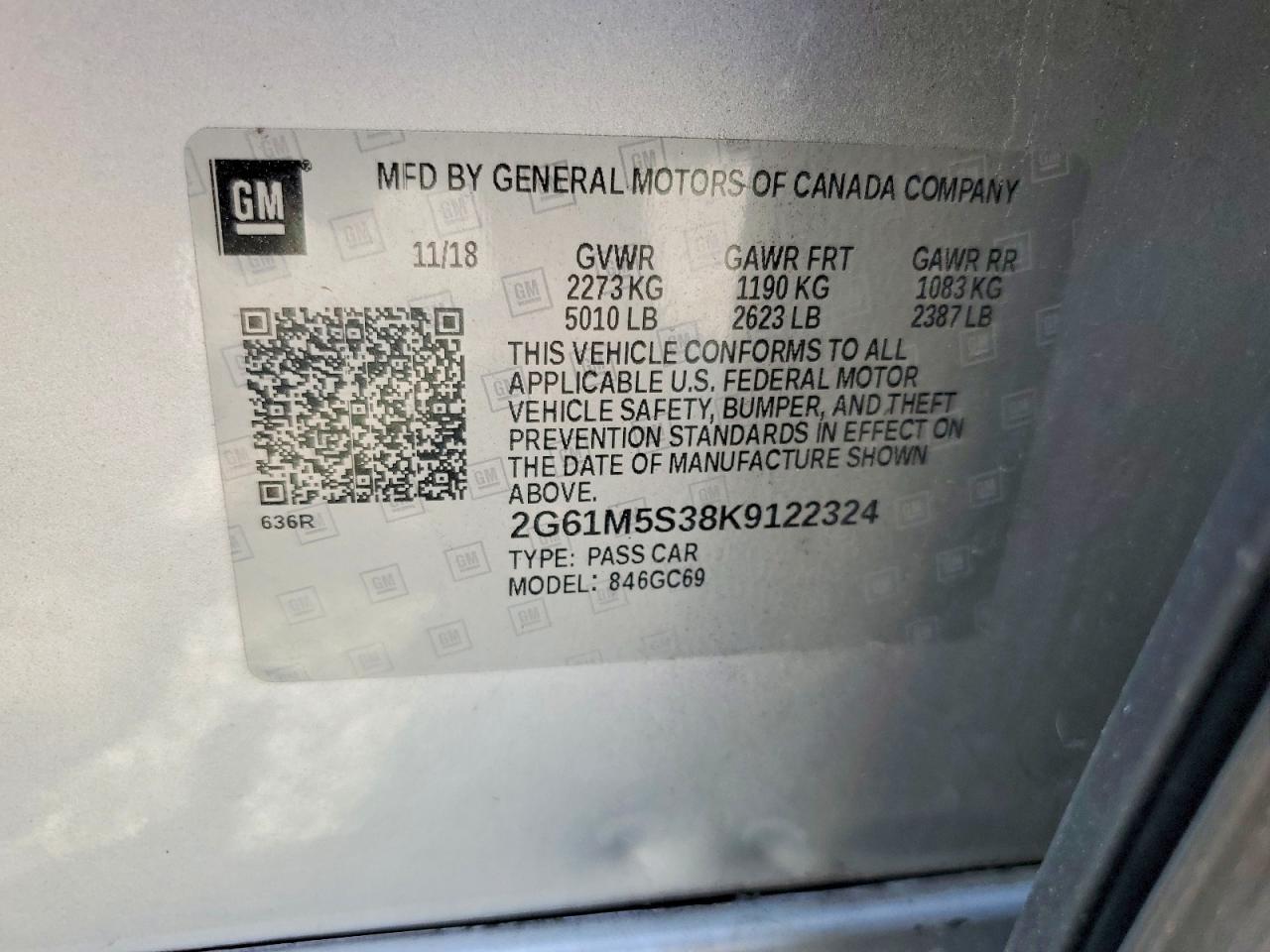 2019 CADILLAC XTS