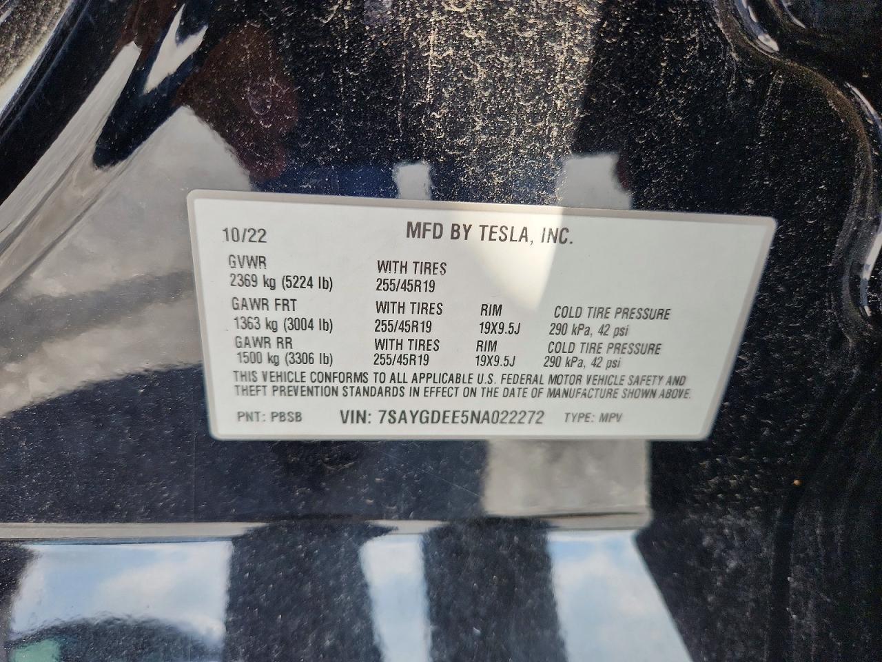 2022 TESLA MODEL Y