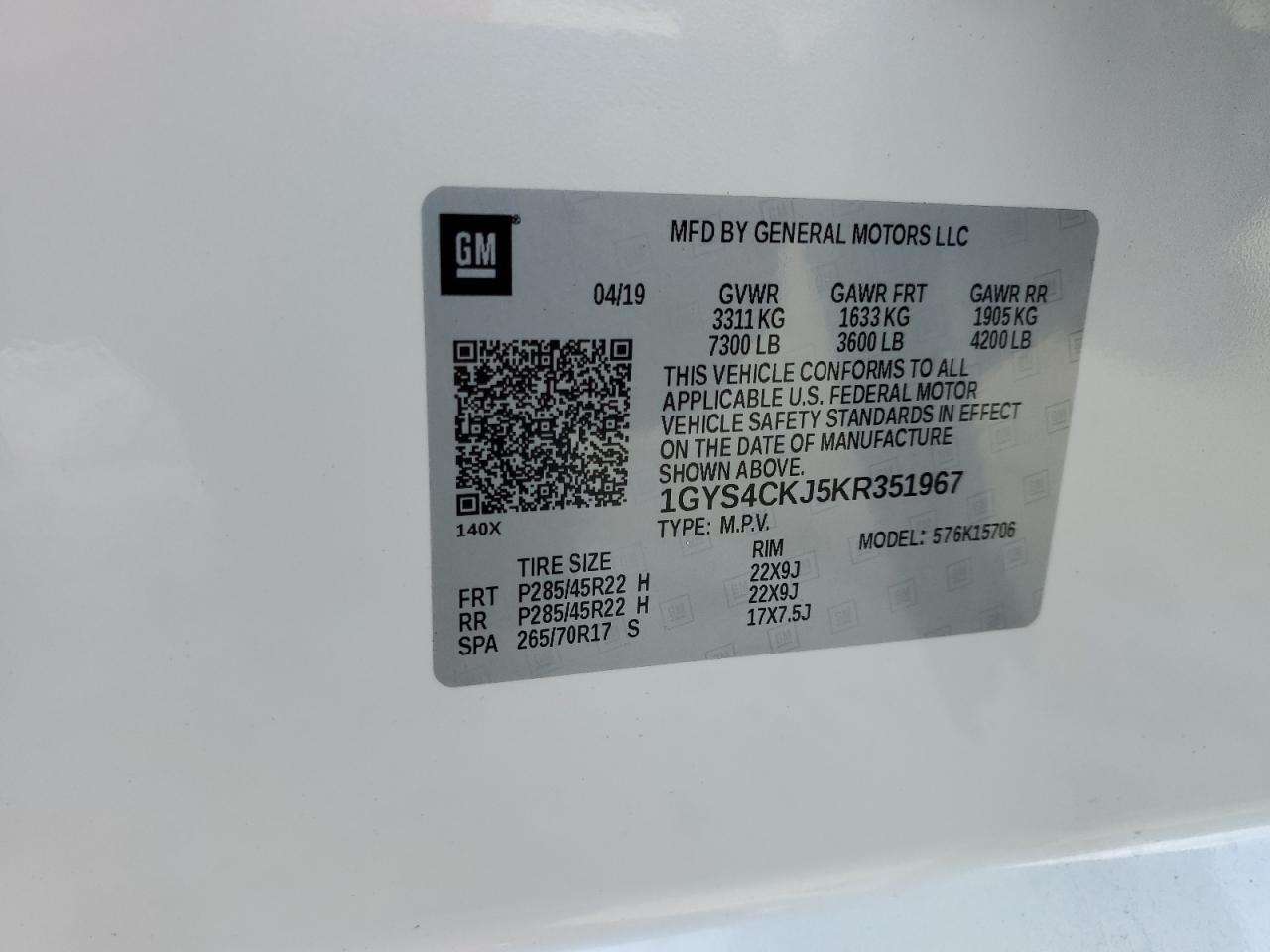 2019 CADILLAC ESCALADE