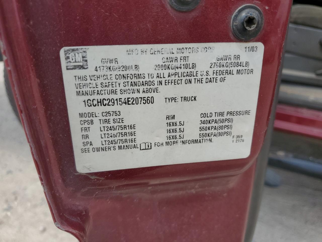 2004 CHEVROLET Silverado 2500