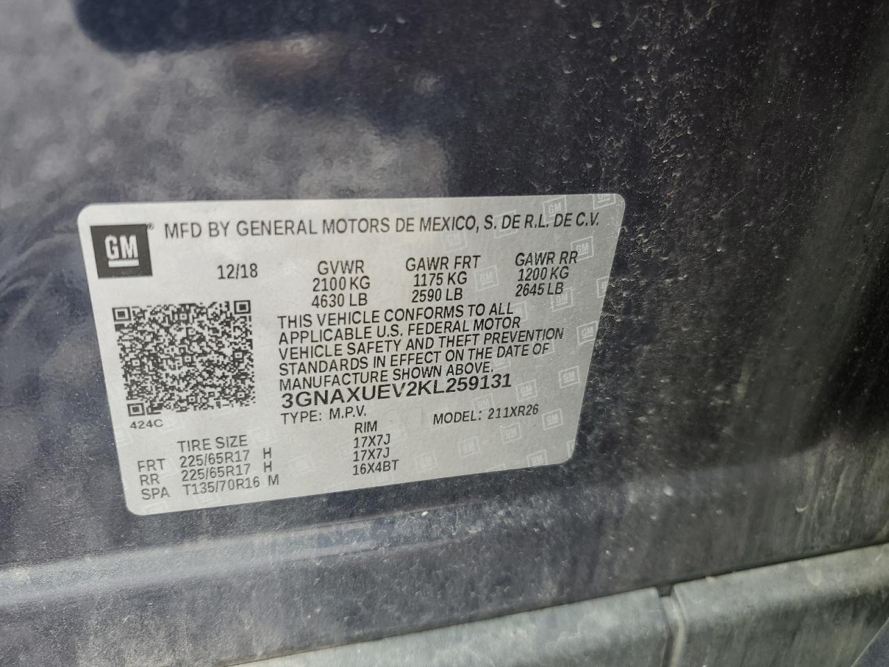 2019 CHEVROLET EQUINOX