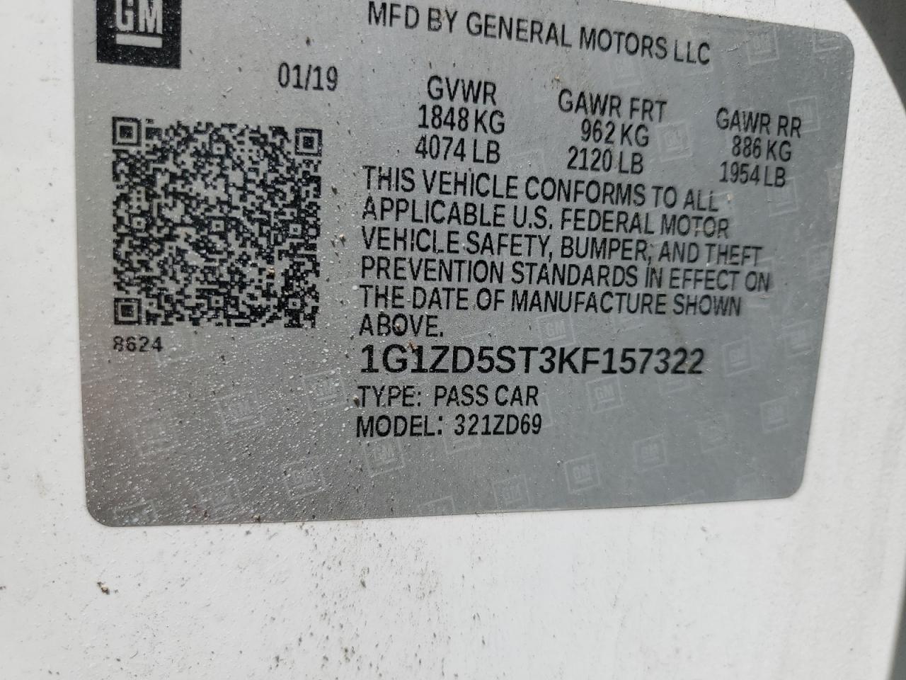 2019 CHEVROLET MALIBU