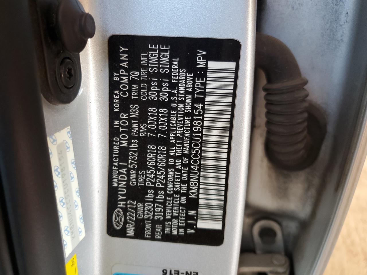 2012 HYUNDAI Veracruz
