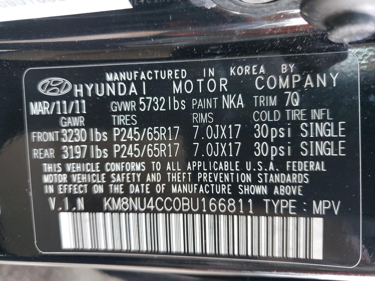 2011 HYUNDAI Veracruz
