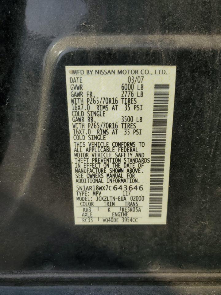 2007 NISSAN PATHFINDER