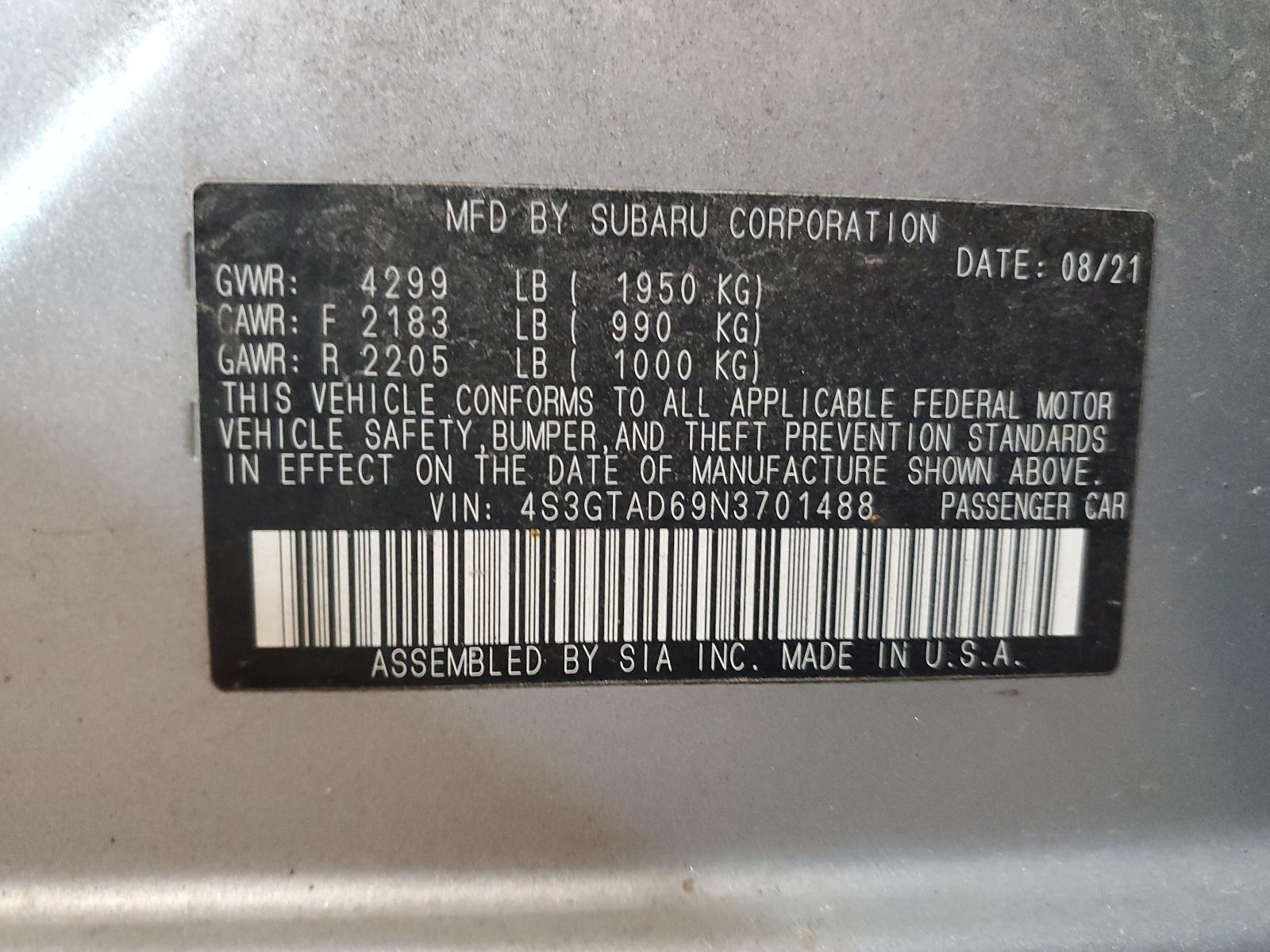 2022 SUBARU IMPREZA