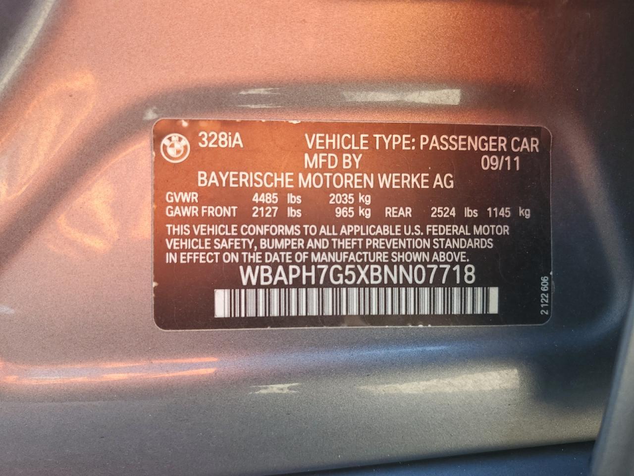 2011 BMW 3 SERIES