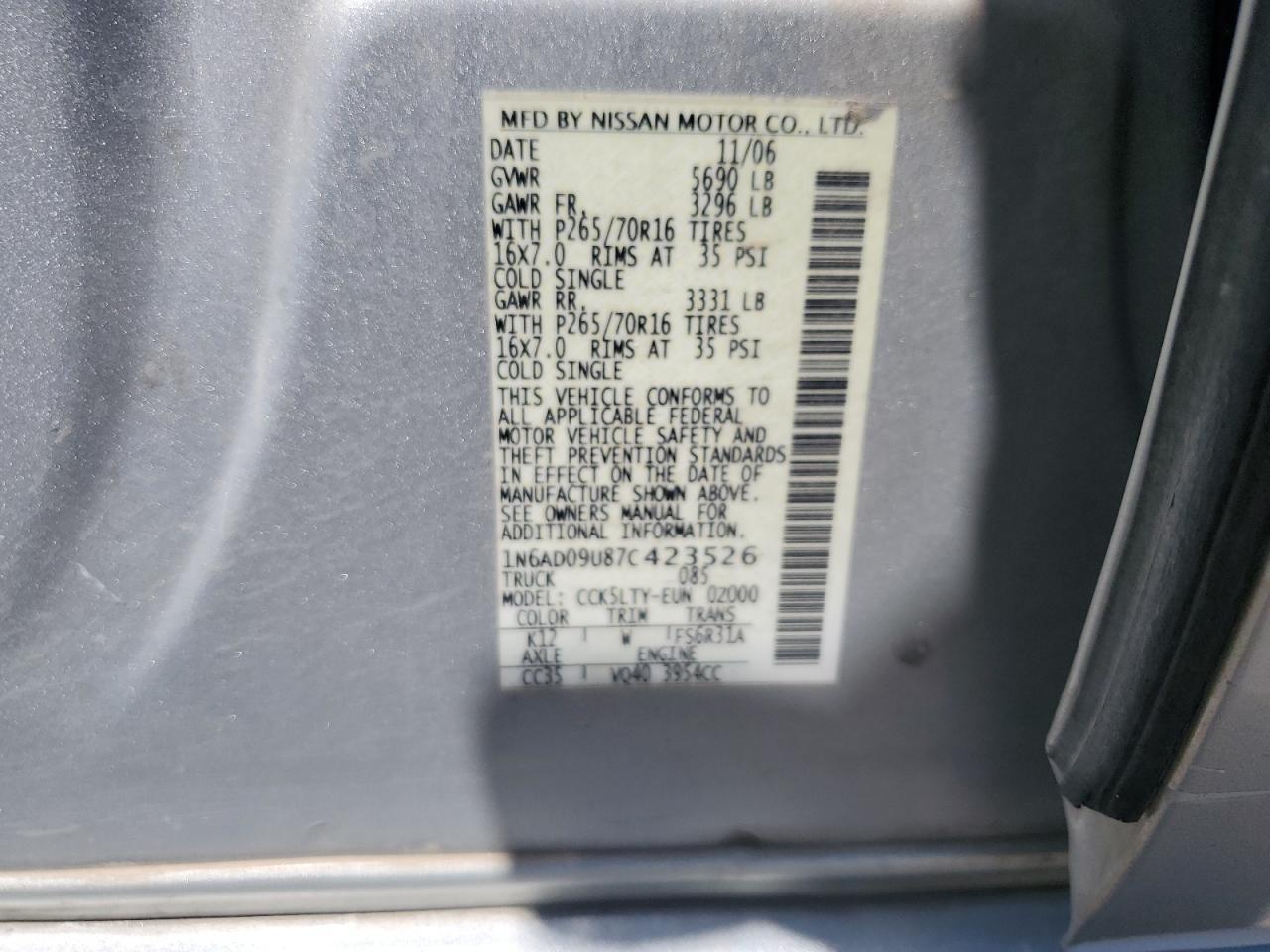 2007 NISSAN Frontier
