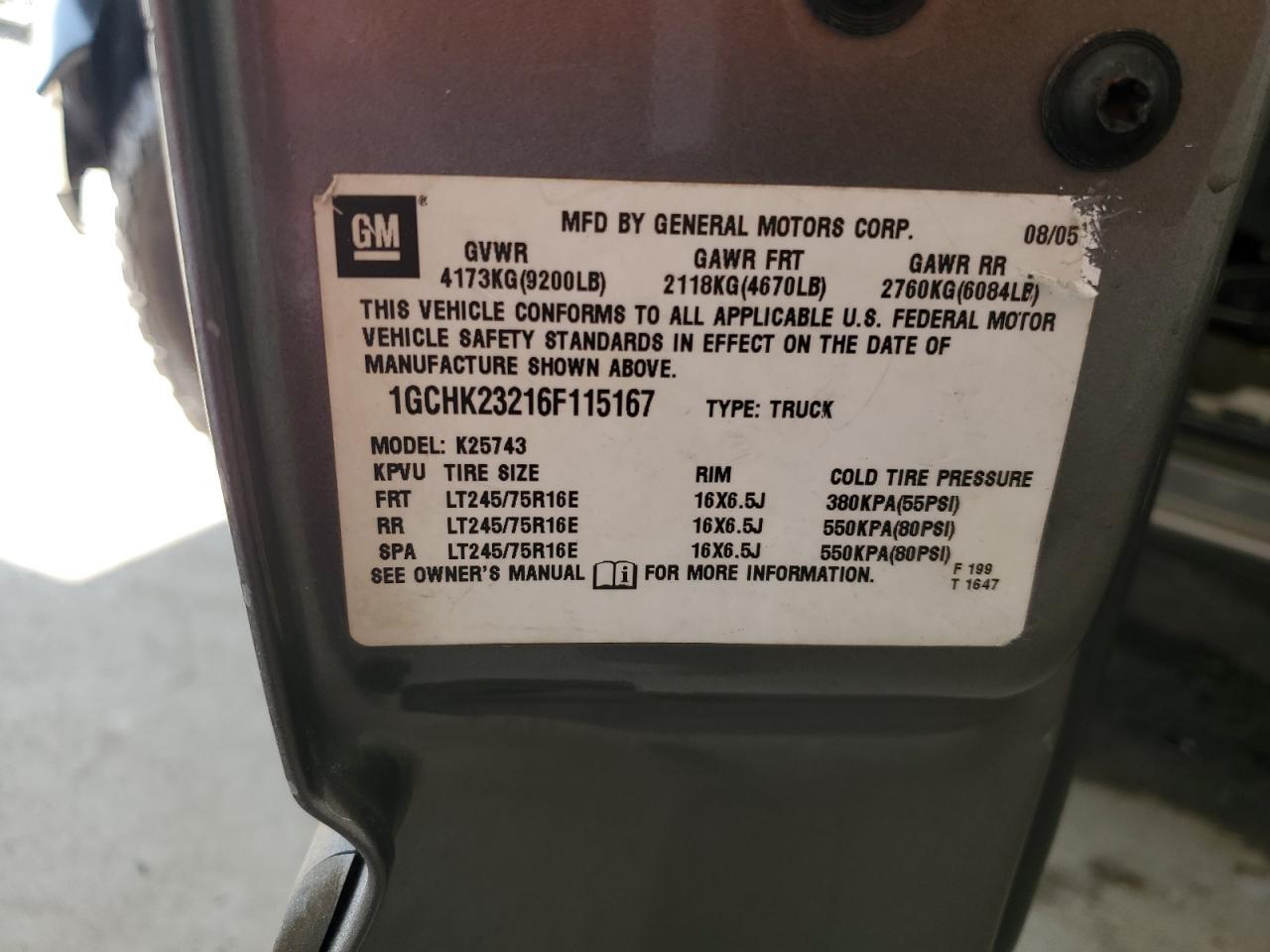 2006 CHEVROLET Silverado 2500