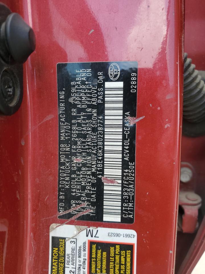 2008 TOYOTA CAMRY