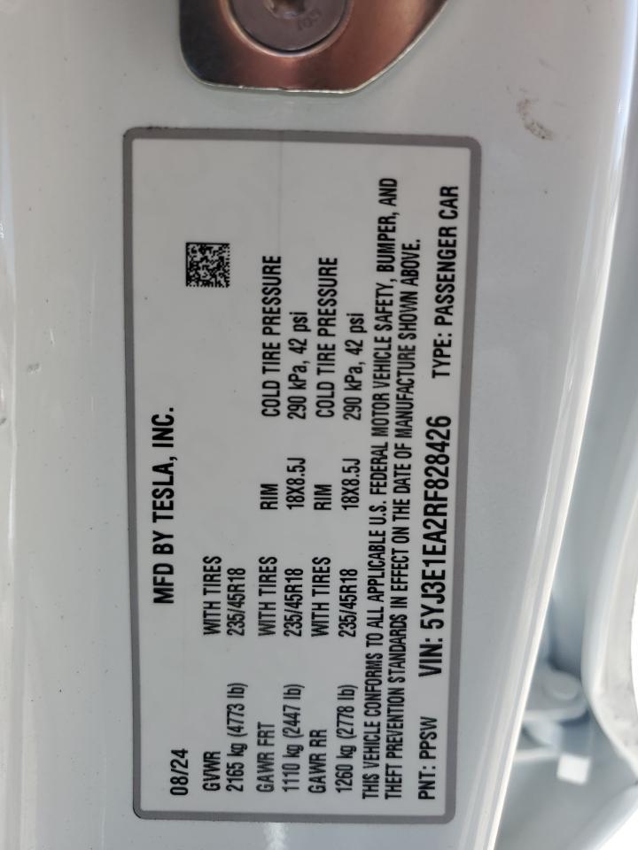 2024 TESLA MODEL 3