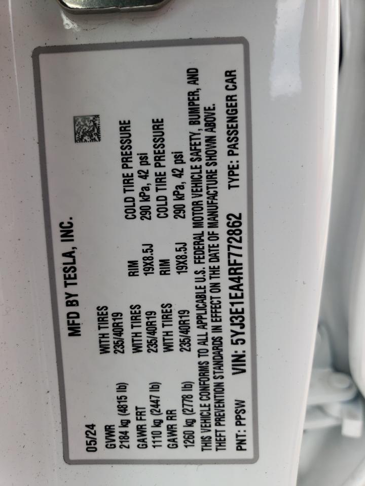 2024 TESLA MODEL 3