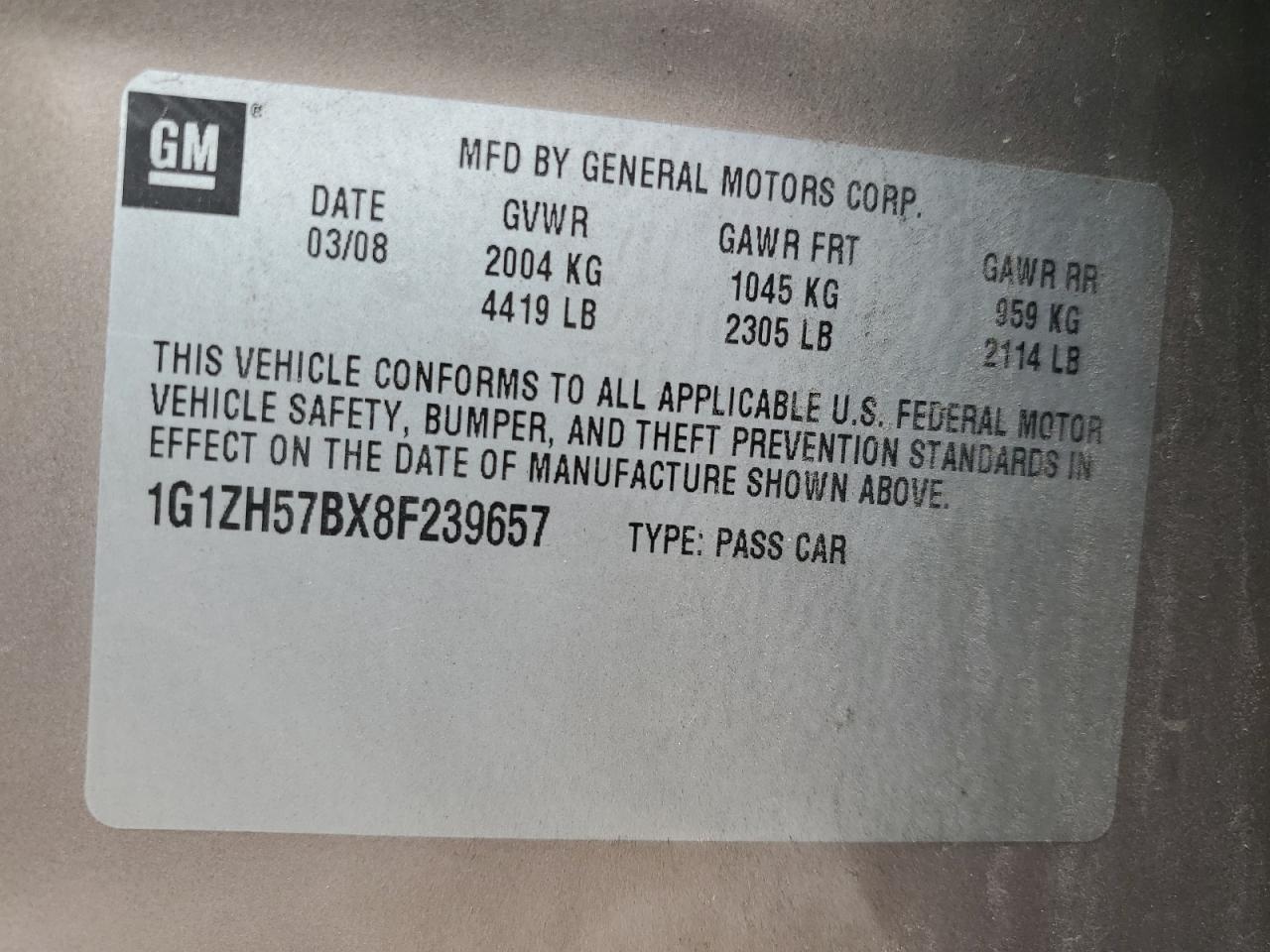 2008 CHEVROLET MALIBU
