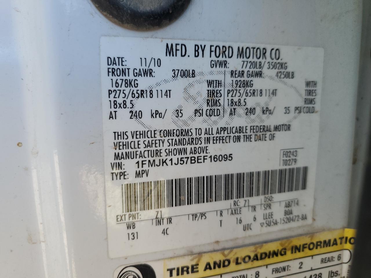 2011 FORD Expedition