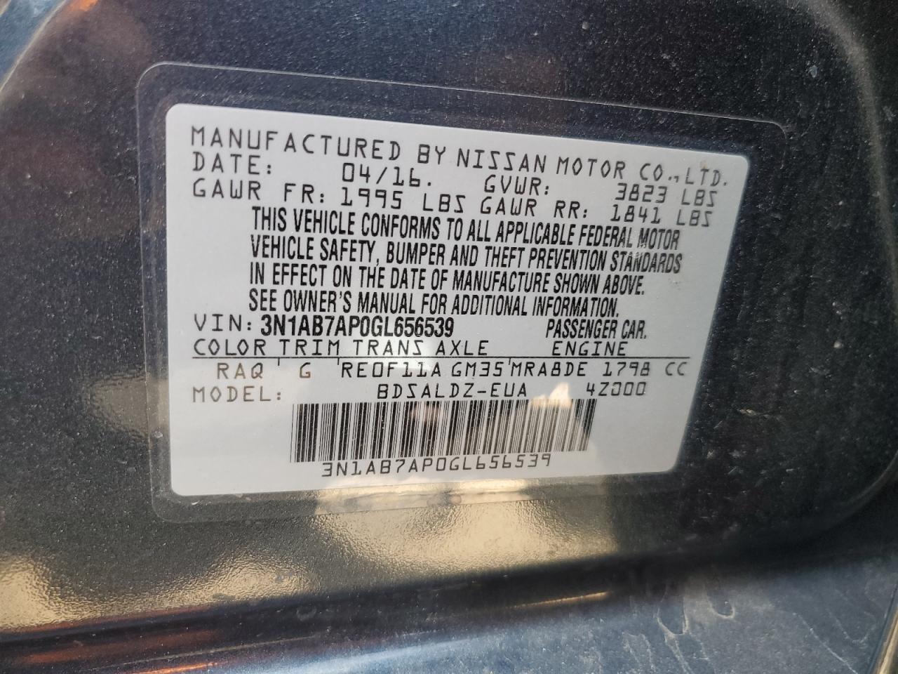 2016 NISSAN SENTRA