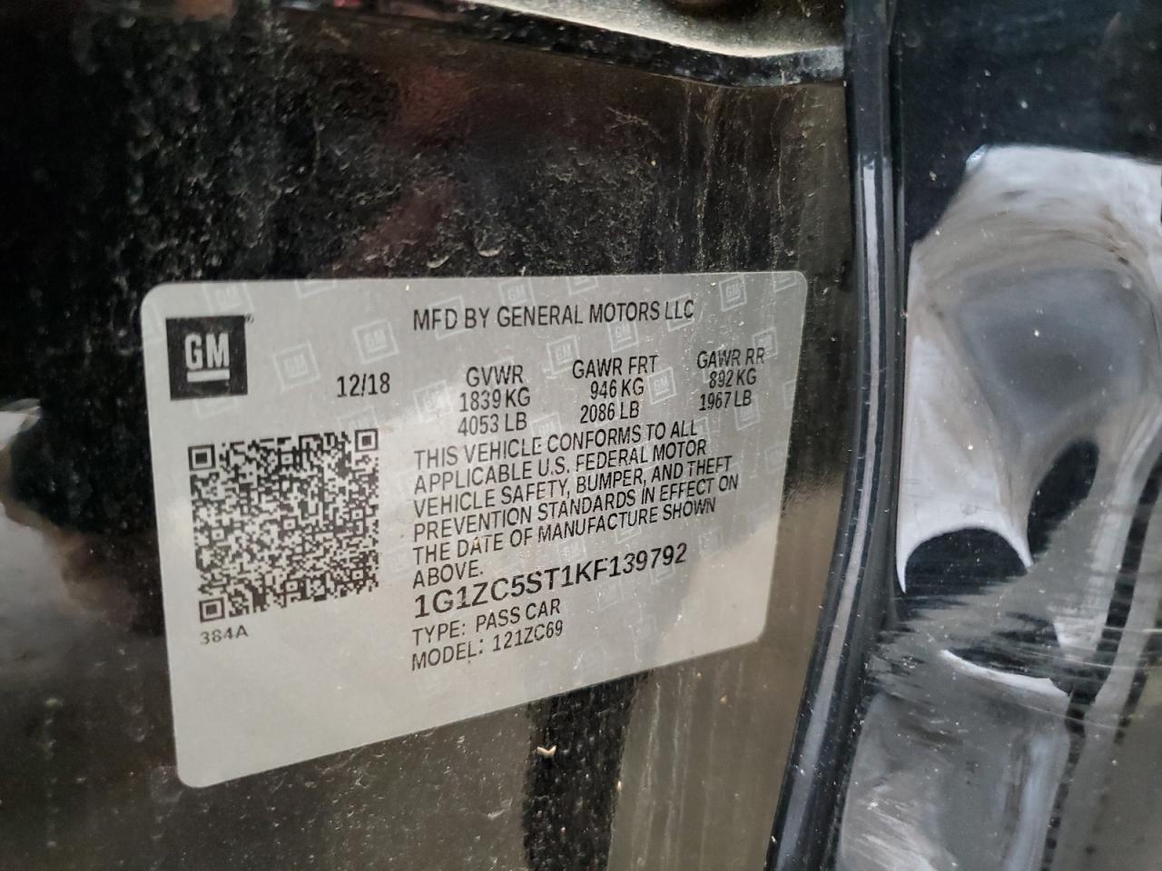 2019 CHEVROLET MALIBU