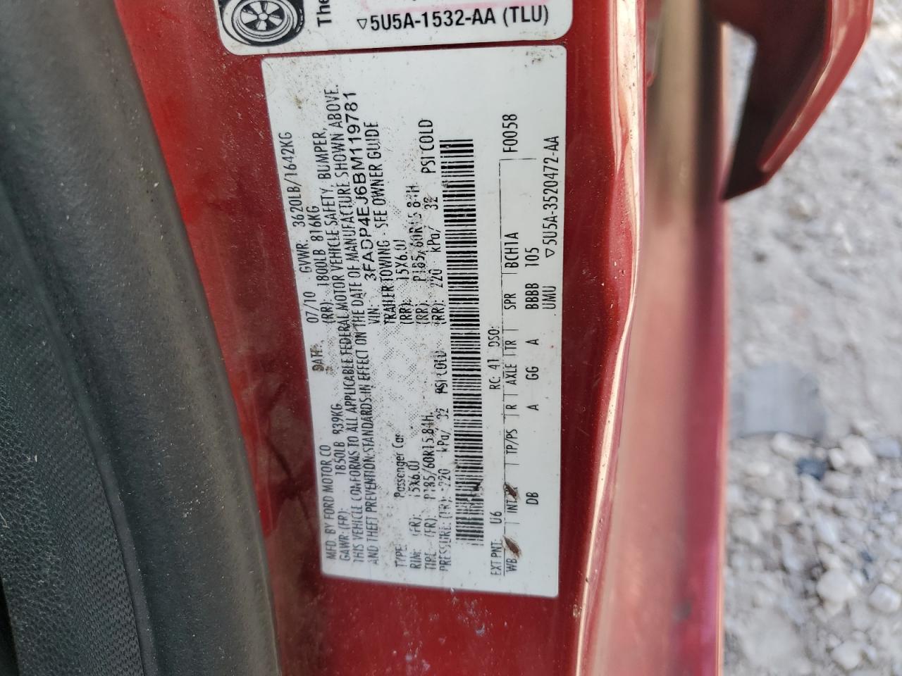 2011 FORD Fiesta