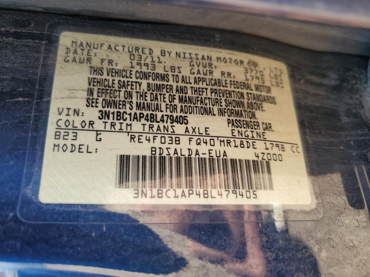 2011 NISSAN VERSA