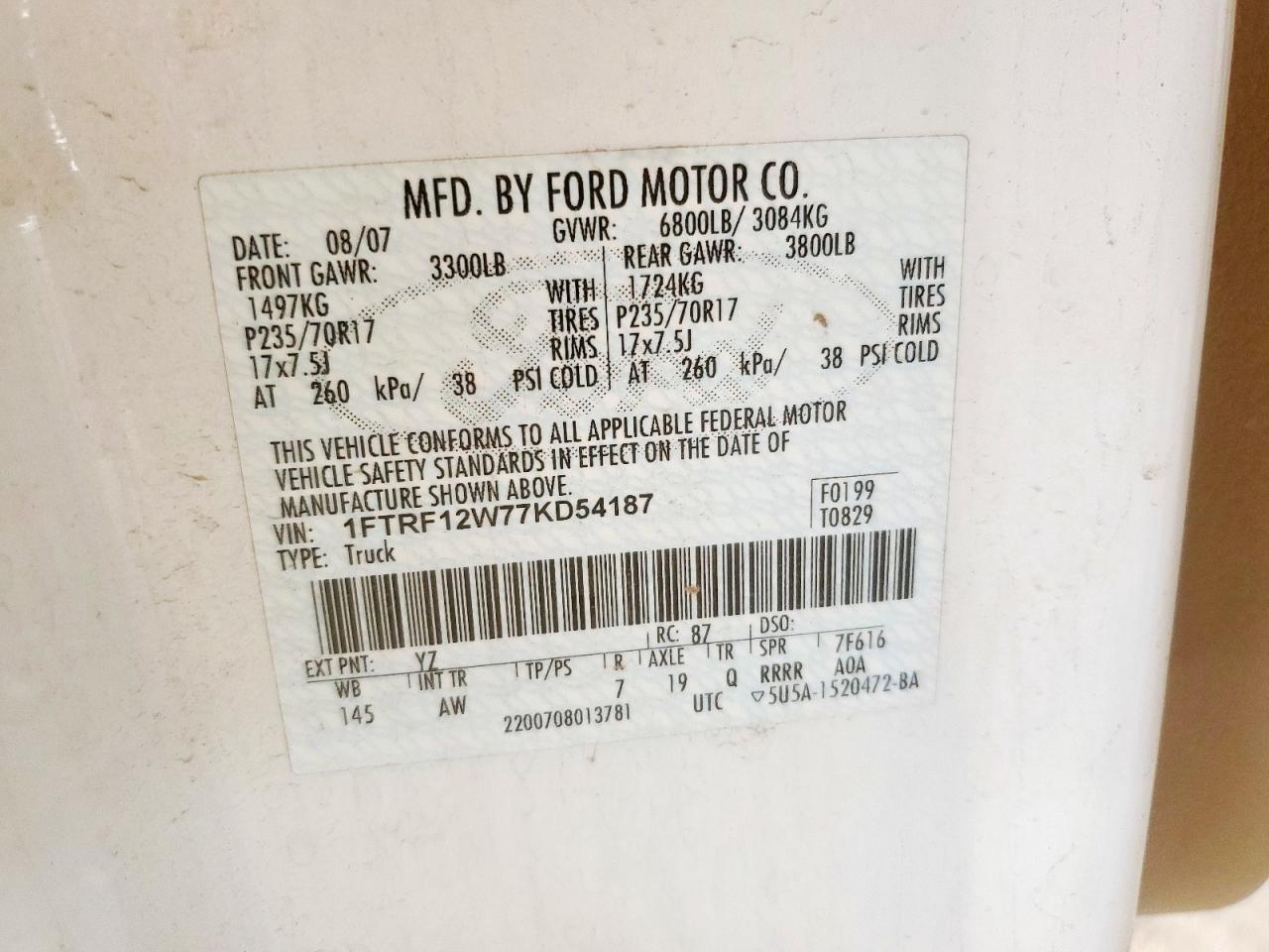 2007 FORD F-150