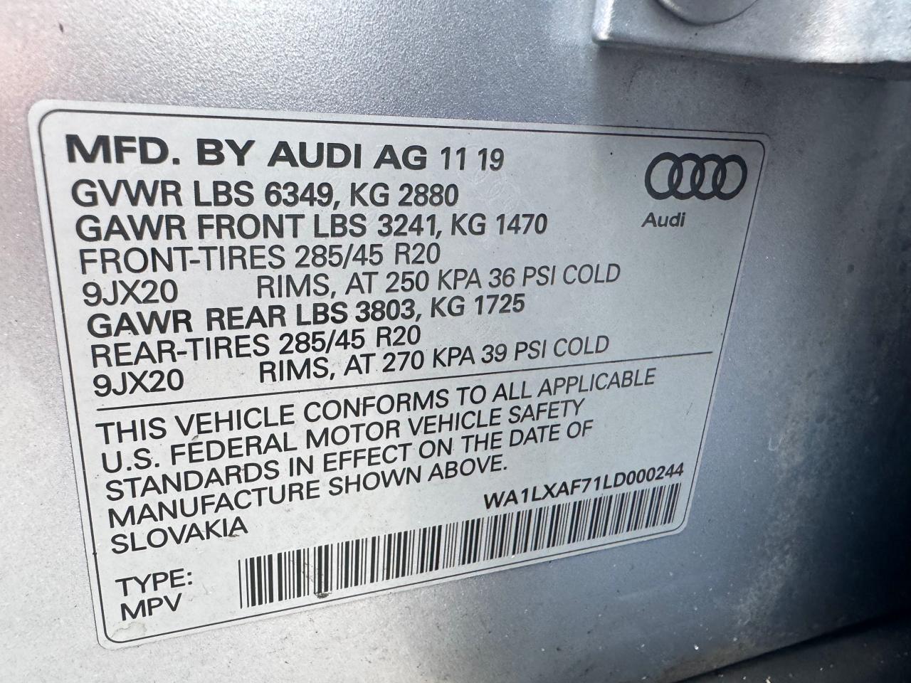 2020 AUDI Q7