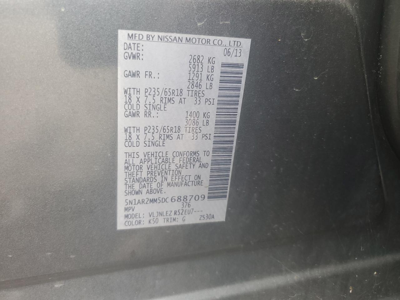 2013 NISSAN PATHFINDER