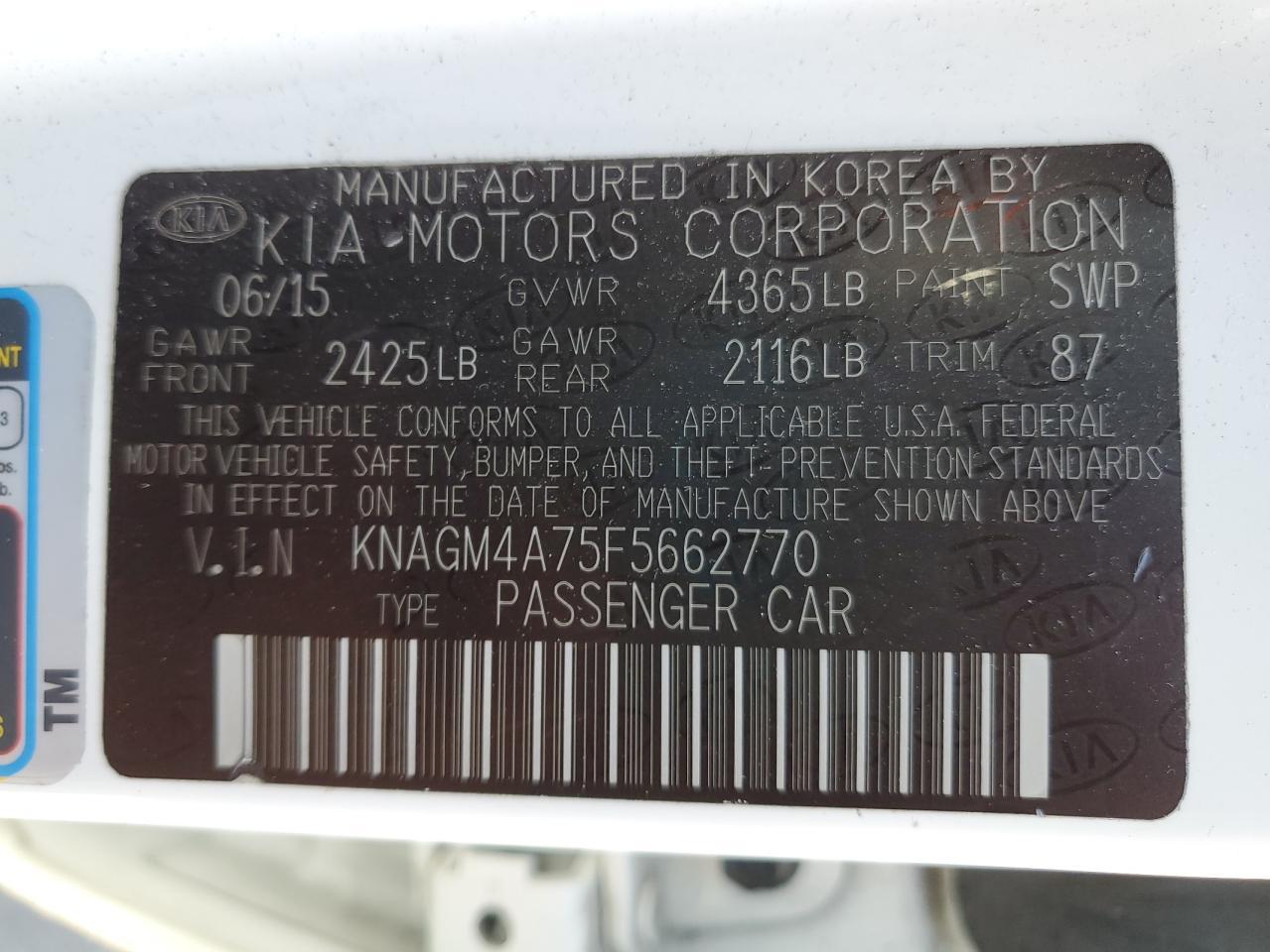 2015 KIA OPTIMA