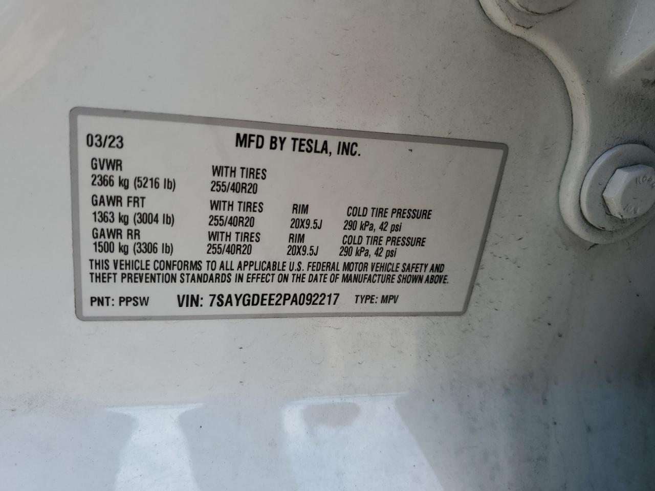 2023 TESLA MODEL Y