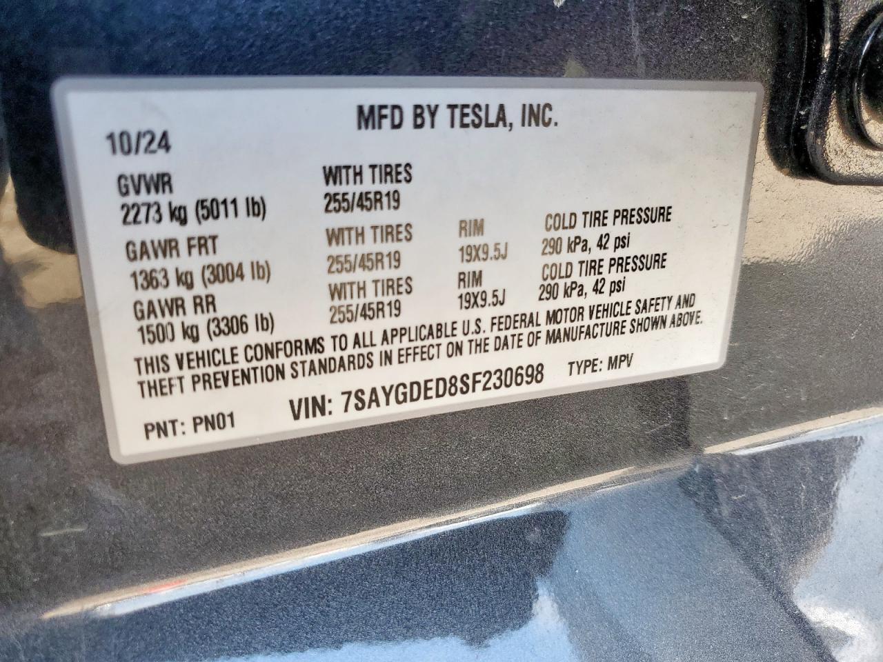 2025 TESLA MODEL Y