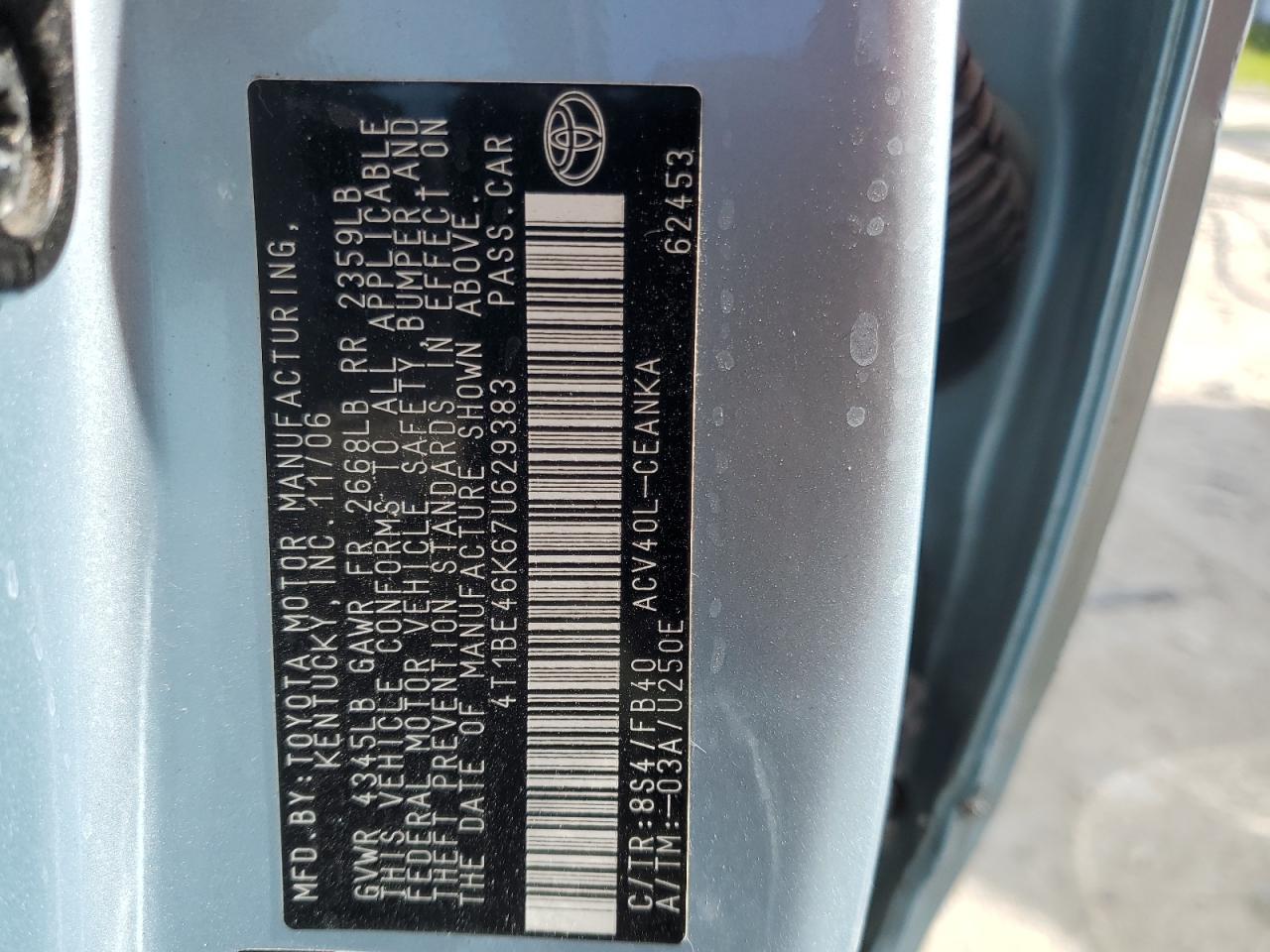 2007 TOYOTA CAMRY