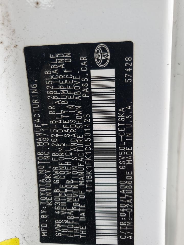 2012 TOYOTA CAMRY