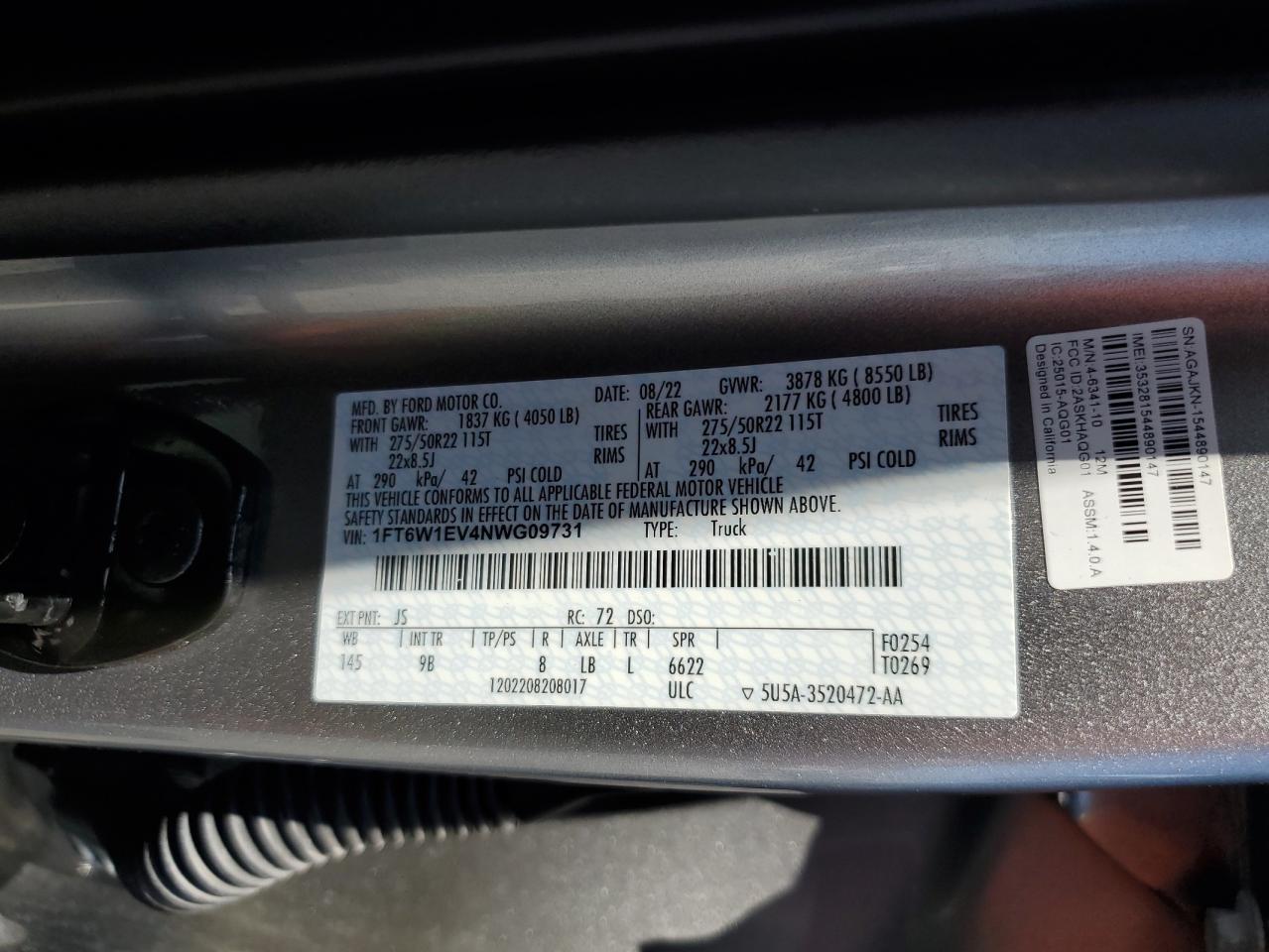 2022 FORD F-150 Lightning