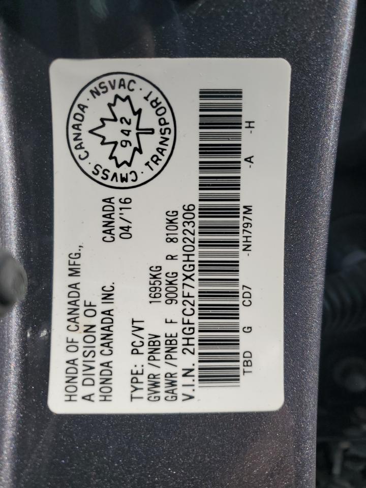 2016 HONDA CIVIC