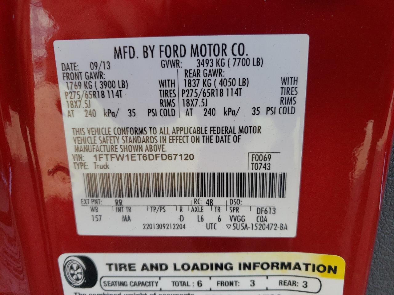 2013 FORD F-150