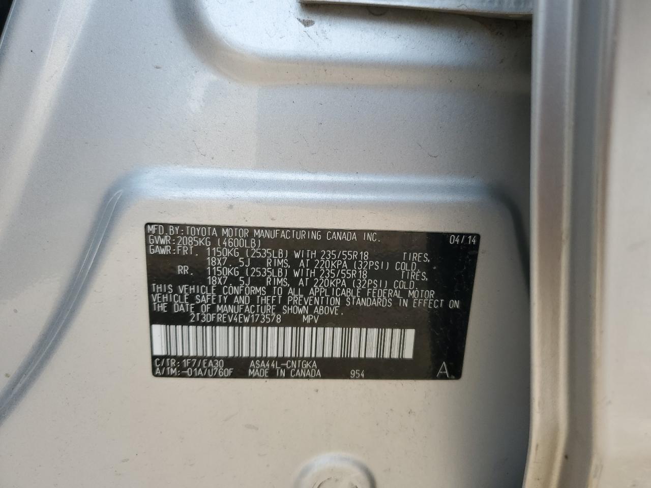 2014 TOYOTA RAV4