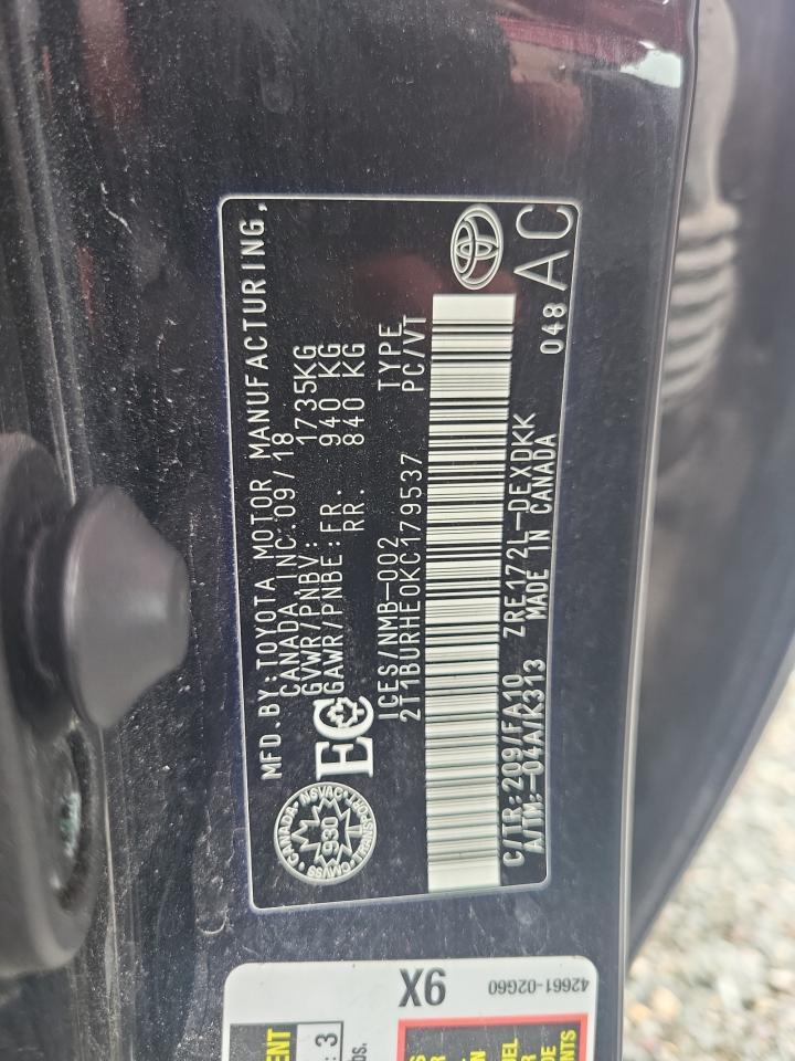 2019 TOYOTA COROLLA